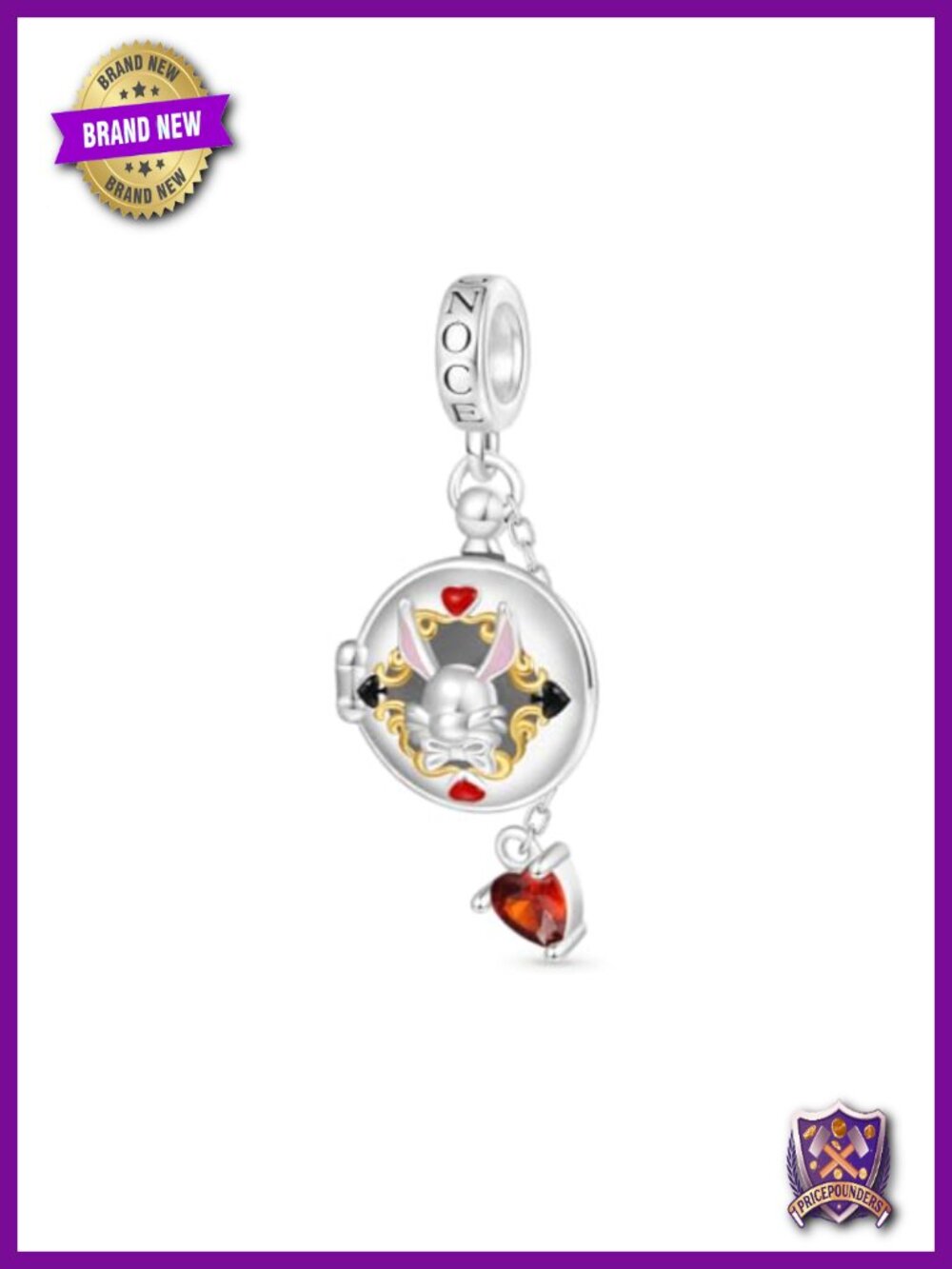 Sterling Silver Alice in Wonderland Pocket Watch Charm | Jewelry Gift